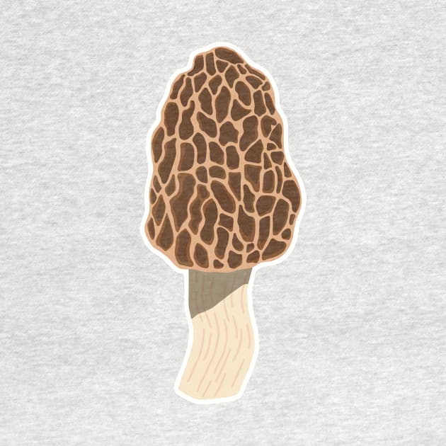 Morel mushroom by Sunsettreestudio